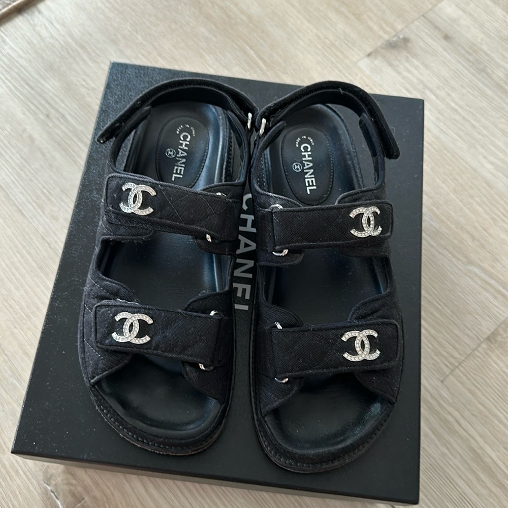 Chanel Canvas Dad Sandals